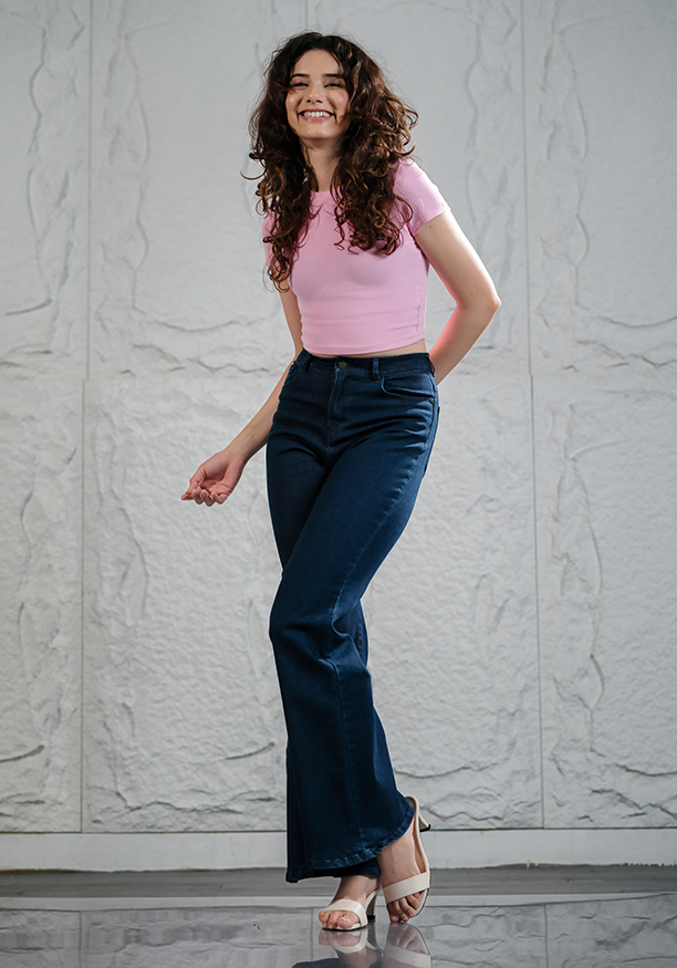 LENNY CROP PINK TEE